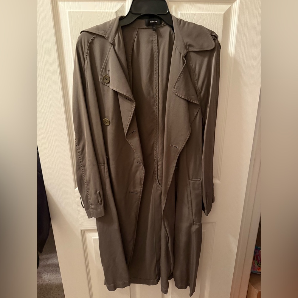 Theory Silk trench coat